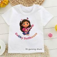 ราคา Gabby Dollhouse Cartoon Print Tshirt Girls Kawaii Kids Clothes Cute Cat TShirt ChildrenS Clothing Summer Tops Tee Shirt (13494127404)