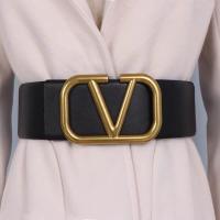 ราคา September Web celebrity big V belt female leather fashion in Europe and America waist sealing wide restoring ancient ways with little red book with joker valentino belt (16393222511)