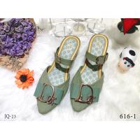 ราคา รองเท้าหัวแหลมเปิดส้น รองเท้าส้นแบนเปิดส้นแฟชั่น ดีไซน์สวย รูปทรงทันสมัยใส่สบาย เสริมบุคลิกภาพ รหัส 616 1 (5968344205)