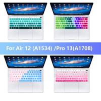 ราคา สำหรับ Macbook Air 12 Pro 13 2018 ไม่มีแถบสัมผัส แป้นพิมพ์ปกไล่ระดับสี TPU ล้างทำความสะอาดได้ผิวซิลิโคนแป้นพิมพ์ฟิล์ม แบบ A1534A1708 (1136366645)