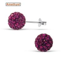ราคา Silver thai Amethyst Crystal Ball Stud Earring disco ball silver stud Earring ต่างหูคริสตัลลูกบอลคริสตัลอเมทิสต์ ลูกบอลดิสโก้ ต่างหูสตั๊ดเงิน (10070002584)
