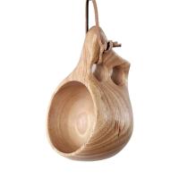 ราคา Portable Coffee Mug Rubber Wooden Tea Milk Cups Water Drinking Mugs Lapland Kuksa Handmade Juice Lemon Teacup (10389738195)