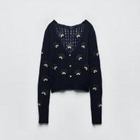 ราคา Zaraยุติธรรมเสื้อแจ็คเก็ตปักลูกปัดสำหรับผู้หญิงเสื้อแจ็คเก็ตเสื้อคาร์ดิแกนถักปักลายหวานสำหรับฤดูหนาว3859150 401 (17130018309)