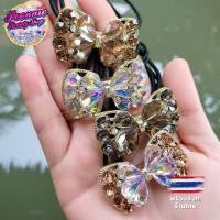 ราคา ยางรัดผม ยางมัดผม หนังยางรัดผม ยางรัดผมสไตล์เกาหลี ประดับเพชรมุก สินค้าพร้อมส่งจากไทย รุ่น ยางรัดผมโบว์คริสตัล (10884144116)