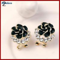 ราคา Bluelans แฟชั่นผู้หญิงน่ารัก Rhinestone ดอกไม้ Rose หูต่างหูเม็ดกลม Charm เครื่องประดับ สีดำ (383940435)