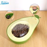 ราคา FunsLane ชามอาหารสัตว์เลี้ยงกันสำลักสำหรับสุนัขขนาดเล็กและขนาดกลางและแมวเครื่องป้อนที่ให้อาหารสัตว์น้ำรูปการ์ตูนทรงอะโวคาโดมัลติฟังก์ชัน (21210448937)