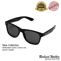 ราคา แว่นตากันแดด Richard เลนส์มัลติโค๊ต Sunglasses รุ่น RW1001 New Collection 400UV Mattle Black Frame Smoke Lens กรอบดำ เลนส์ดำ รับประกัน1ปีเต็ม (1694942783)