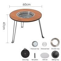ราคา BSWolf Folding Barbecue Round Table Stove Portable Camping BBQ Charcoal Grill With Storage Bag Patio Tea Boiling (21024564695)