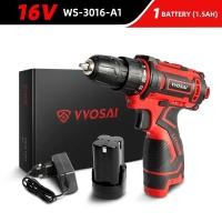 ราคา Vosai สว่านไฟฟ้าไร้สาย16V ไร้สายขนาดเล็กไดรเวอร์ไฟ DC ลิเธียมแบตเตอรี่โทรศัพท์3 8นิ้ว (21171085846)