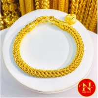 ราคา สร้อยข้อมือแปดเสา สร้อยข้อมือผ่าหวายทับลาย สร้อยข้อมือลาย3ห่วง นพคุณห้างทอง (19229696507)