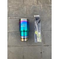 ราคา แก้วน้ำ YETI ไดร์ไทเทแท้ ฟรี หลอด 2 ชิ้น และที่ล้างหลอด (13709538072)