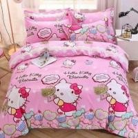 ราคา ชุดผ้าปูที่นอนลายคิตตี้ ครบชุด 6 ชิ้น ผ้าปู ผ้านวม ปลอกหมอน 2 ปลอกหมอนข้าง 2 มีขนาด 3 5 ฟุต 5 ฟุต 6 ฟุต (16180526072)