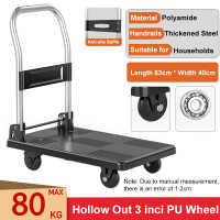 ราคา REALM รถเข็นของ รถเข็นพับได้ รถเข็นของพับได้ รถเข็นของ 4 ล้อ รับน้ำหนักได้ 500KG ล้อเงียบ (20834982984)