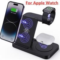 ราคา แท่นชาร์จไร้สายแบบ4 in 1สำหรับ iPhone 15 14 13 12 S23 Samsung S22อัลตร้าโน๊ต Galaxy Watch แท่นชาร์จเร็วพับเก็บได้ (21170852938)