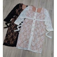ราคา พร้อมส่ง เดรสสาวอวบ เดรสลูกไม้สาวอวบ เดรสออกงานสาวอวบ (17479027192)