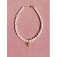 ราคา Valleydarley สร้อยคอ The Divine Spiral cross pearls necklace (21065736087)