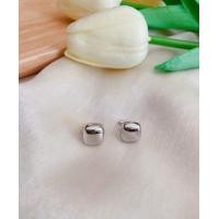 ราคา goodgift station Square hoop earrings silver925 ต่างหูเงินแท้ s925 ห่วงกลมแบบล็อค ด้านหน้าเป็นรูปสี่เหลี่ยมจตุรัส (11313253545)