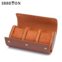 ราคา IBBETON Luxury 3 Slot Watch Roll Travel Case Portable Vintage Leather Watch Display Case Watch Storage Box Watch Organizers Of Men Gift Mens And Womens Watch Storage Box (20432405271)