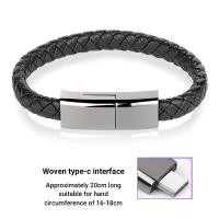 ราคา สร้อยข้อมือ USB 2 0 สายชาร์จ Micro USB สายชาร์จเร็ว สำหรับ iPhone Android หนังแบบพกพา Type C สายข้อมูล (20792648080)