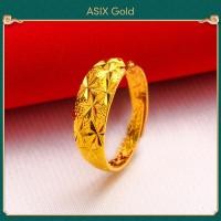ราคา ASIX GOLD แหวนดอกไม้ผู้หญิงทอง 24K สัมผัสน้ำได้ ไม่ลอกไม่ดำ (16013410529)