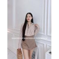 ราคา Mahaheng เชิ้ตผ้าแพง เชื้ตผญ เสื้อเชิ้ต เชื้ตแขนยาว ลายทาง ผ้าพริ้วสลับสีทูโทน ใส่สบาย งานสวย ราคาถูก แฟชั่นผญ แฟชั่นเกาหลี (20706976598)