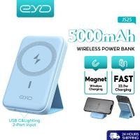 ราคา EYD JS25 Magnetic Battery 5000mAh พาวเวอร์แบงค์ สำหรับ iPhone1514 1312 ชาร์จเร็ว PD 22 5W พร้อมขาตั้ง แบตสำรองไร้สาย MagGo พาวเวอร์แบงค์ Wireless Power Bank (20626296953)