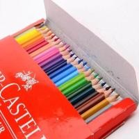 ราคา FABER CASTELL สีไม้สามเหลี่ยมยาว 24 สี TRI COLOUR FABER CASTELL 24 (802188180)