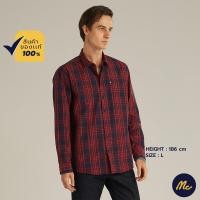 ราคา Mc Jeans เสื้อเชิ้ตแขนยาว ผู้ชาย ลายสก็อตสีแดง MSLZ177 (17541946228)