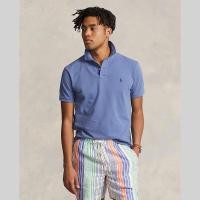 ราคา Polo Ralph Lauren เสื้อโปโลผู้ชาย Polo Custom Slim Fit Mesh Polo Shirt รุ่น MNPOKNI1N822419 สีฟ้า (20730191990)