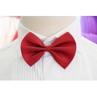 ราคา พร้อมส่ง 4 สี โบว์ไทด์ โบว์หูกระต่าย สีพื้น ผ้ามันลื่น ปรับสายได้ Bow tie (5626530376)