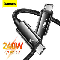 ราคา Baseus 240W 100W USB C To USB Type C Cable USB C Fast Charge Data Wire USBC Type C PD Cable For MacBook iPad Xiaomi Mi 10 Pro Samsung (18707064113)