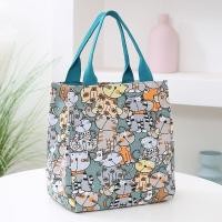 ราคา กระเป๋าหิ้วทรงสี่เหลี่ยมความจุขนาดใหญ่ถุงกระเป๋าถือผ้าใบการ์ตูนแมวแฟชั่น (20918830072)