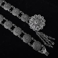 ราคา Vintage jewelry antique jewelry set Isaan flower belt Lanna Thai series antique silver gold buckle (20952826617)