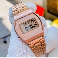 ราคา นาฬิกา Casio นาฬิกาข้อมือผู้ชาย หญิง สีชมพู สีน้ำตาลมาใหม่ สายสเตนเลส รุ่น B640WC 5A ตั้งเวลาให้ เเถมฟรีกล่องและถุงกระดาษครบชุด (19804077586)