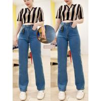 ราคา ผ้ายืด กางเกงยีนส์ขากระบอกสลิม ผ้ายืด งานป้าย ATOM (19866713840)