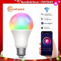 ราคา A60หลอดไฟ Smart LED A19ไวไฟโคมไฟลำโพง rgbcw เปลี่ยนสีได้86 265V ฐาน E26 ฐาน E27ควบคุมเสียงด้วย806LM Alexa 9 W (21170786157)
