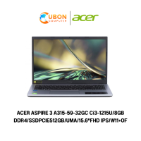 ราคา NOTEBOOK โน๊ตบุ๊ค ACER ASPIRE 3 A315 59 32GC Ci3 1215U 8GB DDR4 SSDPCIE512GB UMA 15 6 FHD IPS W11 OF (21066114422)