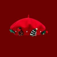 ราคา Womens Beret Hat Student Painter Beret Hat Winter Warm Beret Hat Christmas Gift Beret Hat Red Wool Beret Hat (20639269956)