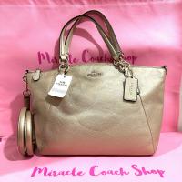 ราคา กระเป๋าถือ COACH แท้ หนังแท้ หนังนิ่ม มีสายยาว COACH 36675 MADISON PEBBLE LEATHER KELSEY SHOULDER BAG Gold (21230084677)