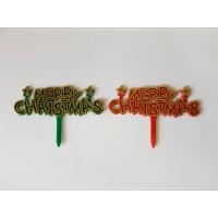ราคา ป้ายปักเค้ก Merry Christmas แพ๊ค 10 ชิ้น ขนาดป้าย กว้าง 8 ซ ม สูงไม่รวมขา 3 5 ซ ม ขา 3 ซ ม (18284738218)