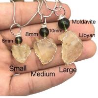 ราคา 100 Natural Raw Libyan With Moldavite Tektite Round Bead 6mm 8mm 10mm Pendant Handmade Genuine Tektite pendant (12582268652)
