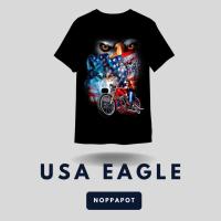 ราคา เสื้อยืด วินเทจ สกรีนลาย นกอินทรีย์ เสื้อยืดเนื้อผ้าcotton100 ผ้านิ่มใส่สบาย ลายสกรีนสวยคมชัด สินค้าพร้อมจัดส่ง (19921946777)