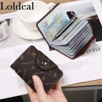 ราคา LoldealหนังPUใช้ได้ทุกเพศกระเป๋าใส่บัตรธุรกิจรหัสบัตรเครดิตกระเป๋าสตางค์24ช่องเสียบบัตรHasp (6150464263)