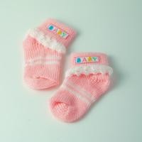 ราคา ถุงเท้าไหมพรมเด็กอ่อน พื้นสีปักbaby (12752498460)