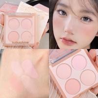 ราคา แป้งทาแก้มพาเล็ทปัดแก้มดอกกุหลาบสีชมพู4สีทาแก้มเครื่องสำอางทาหน้าธรรมชาติสีแรเงาเงาพีชสีแดง (20352759920)