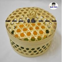 ราคา ปิ่นโต 6 นิ้ว ปิ่นโตไม้ไผ่ไม่มีหูหิ้ว ปิ่นโตชะลอม ปิ่นโตสังฆทาน ปิ่นโตเหลี่ยม ชะลอมทรงปิ่นโต สำหรับจัดเบรคใส่ขนมไทย (18908925345)