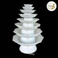 ราคา พานขาว พานสีขาว เซรามิก คุณภาพดี มีขนาด 2 5 3 4 5 6 7 8 9 (18449819352)