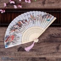 ราคา พัดจีน พัด สีสันสะดุดตาลายน่ารัก พัดจีนสวยๆ พัดพกพา พัดไม้ไผ่วัสดุผ้ามีพู่ห้อย พัดมือ 8นิ้ว พัดจีนโบราณ พัดญี่ปุ่น พัดสีแดง (9841466118)