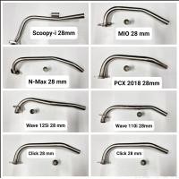 ราคา คอท่อ งานสแตนเลส ขนาด 25 และ 28 mm สำหรับ Scoopy i Finn Nmax PCX Dream Spark Mio Click Wave 110 125i (21183297028)