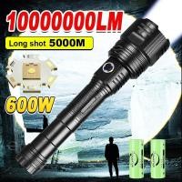 ราคา ไฟฉายแรงสูง1000000ลูเมนไฟฉาย LED แสงแฟลชไฟฉายซูมได้ไฟฉายยุทธวิธีอันทรงพลังไฟฉายชาร์จแบตเตอรี่ได้ USB ดั้งเดิมหนัก600วัตต์ไฟฉายของแท้จากญี่ปุ่นไฟฉายแบตเตอรี่แบบชาร์จไฟได้26650สว่างมาก (17186812502)